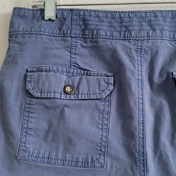 DOCKERS Shorts Mid Rise Curvy Cargo Khaki Style Front Pockets Size 6 Faded Blue - Picture 6 of 9